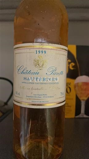 Bordeaux Sauternes Château Pradeille 1999
