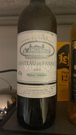 Bordeaux Pessac-Léognan Château France 2002