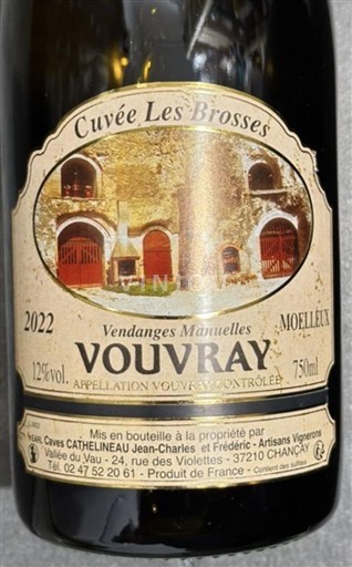 Loiren laakso Vouvray Caves Cathleineau Les Brosses 2022