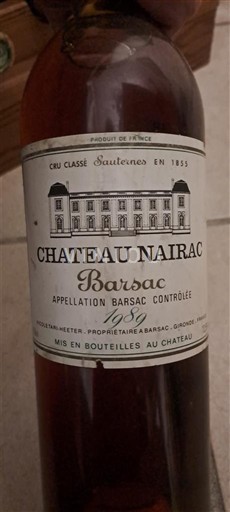 Bordeaux Barsac Grand Cru Château Nairac 1989