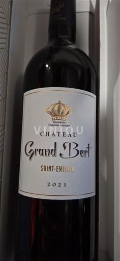 Bordeaux Saint-Émilion Château Grand Bert 2021
