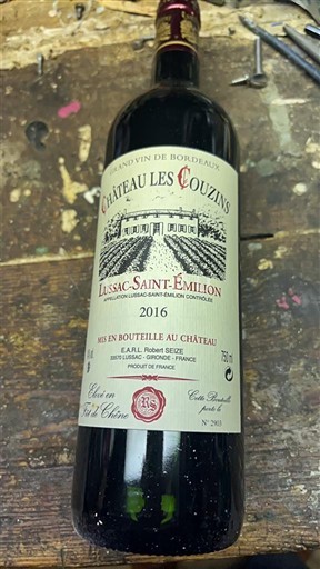 Bordeaux Lussac-saint-émilion Château Les Couzins 2016
