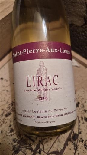 Rhône Valley Lirac Domaine Beaumont Saint-Pierre-Aux-Liens 2005