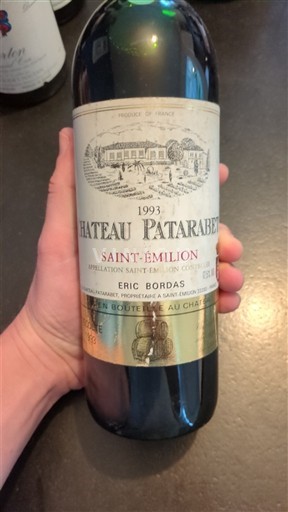 Bordeaux Saint-Émilion Château Patarabet 1993