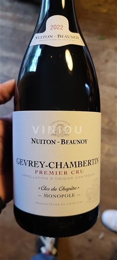 Burgundsko Gevrey-Chambertin Premier Cru Nuiton-Beaunoy Clos du Chapitre - Monopole 2022