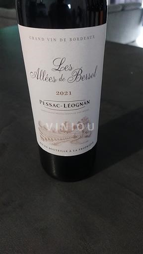 Bordeaux Pessac-Léognan Les Allées de Bersol 2021