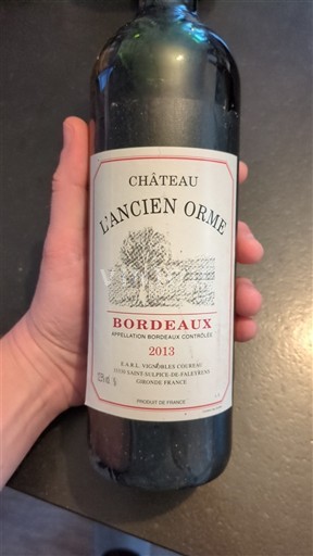 Bordeaux Château L'Ancien Orme 2013