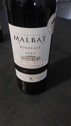 Bordéus Château Malbat Optimus 2022