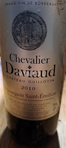 Bordeaux Puisseguin-saint-émilion Château Guillotin Chevalier Daviaud 2010