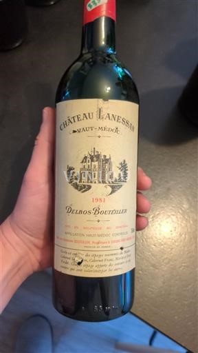 Bordeaux Haut-Médoc Château Lanessan Delbos-Bouteiller 1981