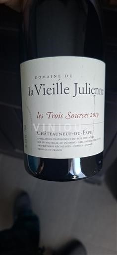 Rona dolina Châteauneuf-du-Pape Domaine La Vieille Julienne Les Trois Sources 2019