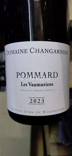 Borgoña Pommard Domaine Changarnier Les Vaumuriens 2023