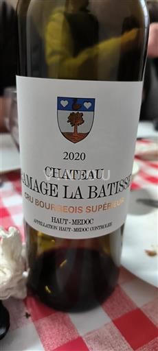 Bordeaux Haut-Médoc Cru Bourgeois Supérieur Château Lamage la Bâtisse 2020