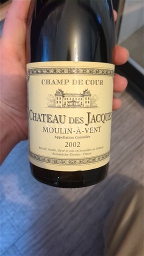 Beaujolais Moulin-à-vent Château S Jacques Champ de Cour 2002