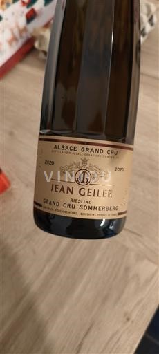 Vin Blanc sec Riesling Grand Cru Sommerberg Jean Geiler 2020 France Alsace AOC Grand Cru