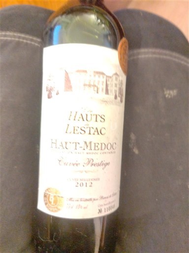 Burdeos Haut-Médoc Hauts de Lestac Prestige 2012