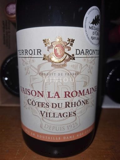 Rhônetal Côtes-du-Rhône-Dörfer Terroir Daronton Vaison la Romaine Ohne Jahrgang