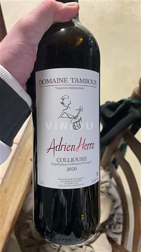 Roussillon Collioure Domaine Tambour Adrien Herre 2020
