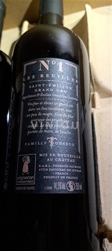 Bordeaux Saint-Émilion Grand Cru Grand Cru Famille Todesco N°1 Les Reutilles 2020