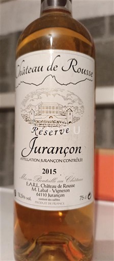 Sudoeste Jurançon Château Rousse Réserve 2015