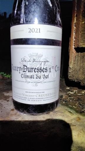 Borgoña Auxey-duresses Premier Cru Alain et Vincent Creusefond Climat du Val 2021