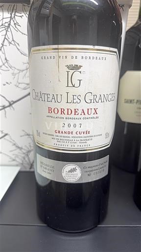 Bordeaux Château Les Granges Grande 2007