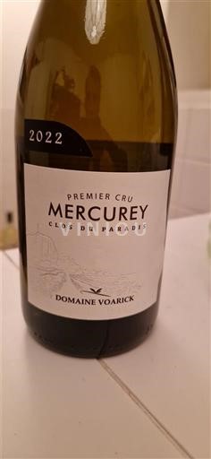 Burgundi Mercurey Premier Cru Domaine Voarick Clos du Paradis 2022