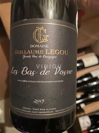 Borgogna Coteaux borgognoni Domaine Guillaume Legou Les Bas de Vosne 2019
