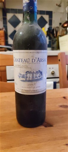 Bordeaux Margaux Cru Bourgeois Château Arsac 1997