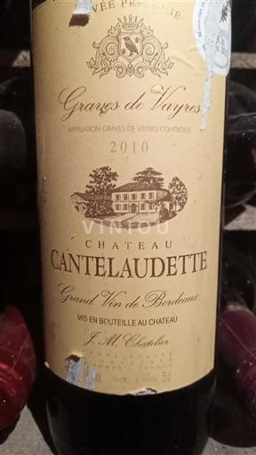 Bordeaux Graves-de-vayres Château Cantelaudette Granges de Vayres 2010