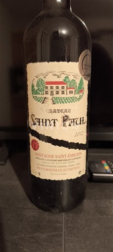 Bordeaux Montagne-Saint-Émilion Château Saint Paul 2012
