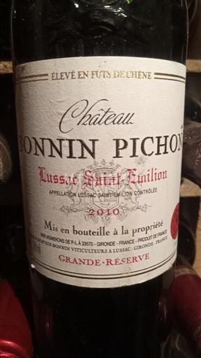 Bordeaux Lussac-Saint-Émilion Château Bonnin Pichon Grande Réserve 2010