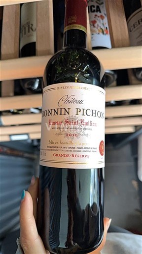 Bordo Лусак-Сент-Емилион Château Bonnin Pichon Grande Réserve 2010