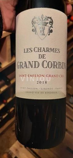 Bordo Сент-Емилион Гранд Кру Grand Cru Château Grand Corbin Les Charmes de Grand Corbin 2018