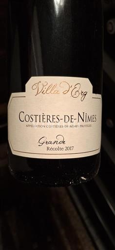Lugina e Ronës Costières-de-nîmes Villa d'Erg Grande Récolte 2017