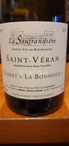 Burgundy Saint-Véran La Soufrandière Climat La Bonnode 2017