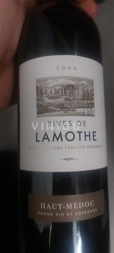 Bordeaux Haut-Médoc Château Lamothe-Bergeron Rives de Lamothe 2008