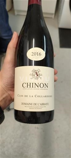 Weine Rouge sec Clos de la Collarderie Domaine L'Abbaye 2016 Frankreich Loiretal Chinon AOC