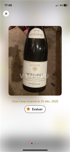 Borgogna Mercurey Premier Cru Patriarche 2014