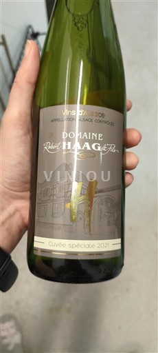 Vin Blanc sec Cuvée Spéciale Domaine Robert Haag et Fils 2021 France Alsace AOC