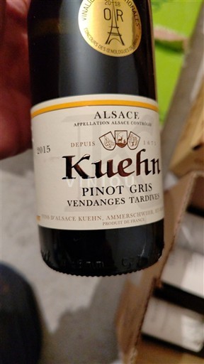 Alsace Alsace Grand Cru Vendanges Tardives Kuehn 2015