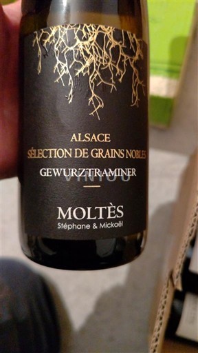 Vin Blanc liquoreux Gewurztraminer Moltès 2022 France Alsace AOC Sélection de Grains Nobles