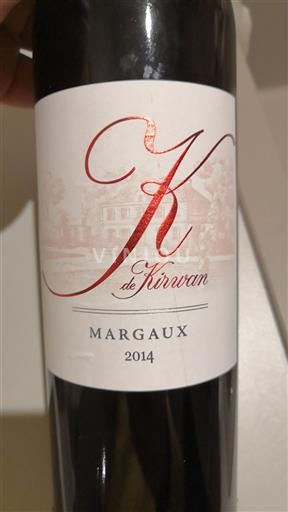 Bordeaux Margaux Château Kirwan K de Kirwan 2014