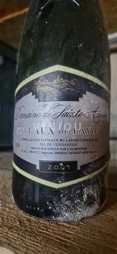 Dolina Loare Coteaux-du-Layon Domaine Sainte-Anne Belle Vendanges 2001