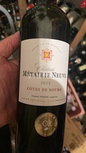 Bordeaux Côtes-de-bourg Château Métairie Neuve 2011