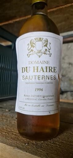 Bordeaux Sauternes Domaine Haire 1996