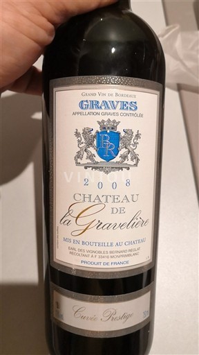 Burdeos Graves Château La Gravelière Prestige 2008