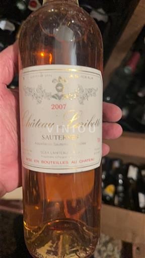 Vine Blanc liquoreux Château Liot 2007 Frankrig Bordeaux Sauternes AOC
