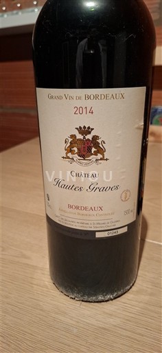 Bordeaux Château Hautes Graves 2014