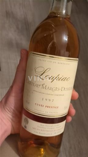 Bordeaux Loupiac Château Marges-Dusseau Prestige 1997